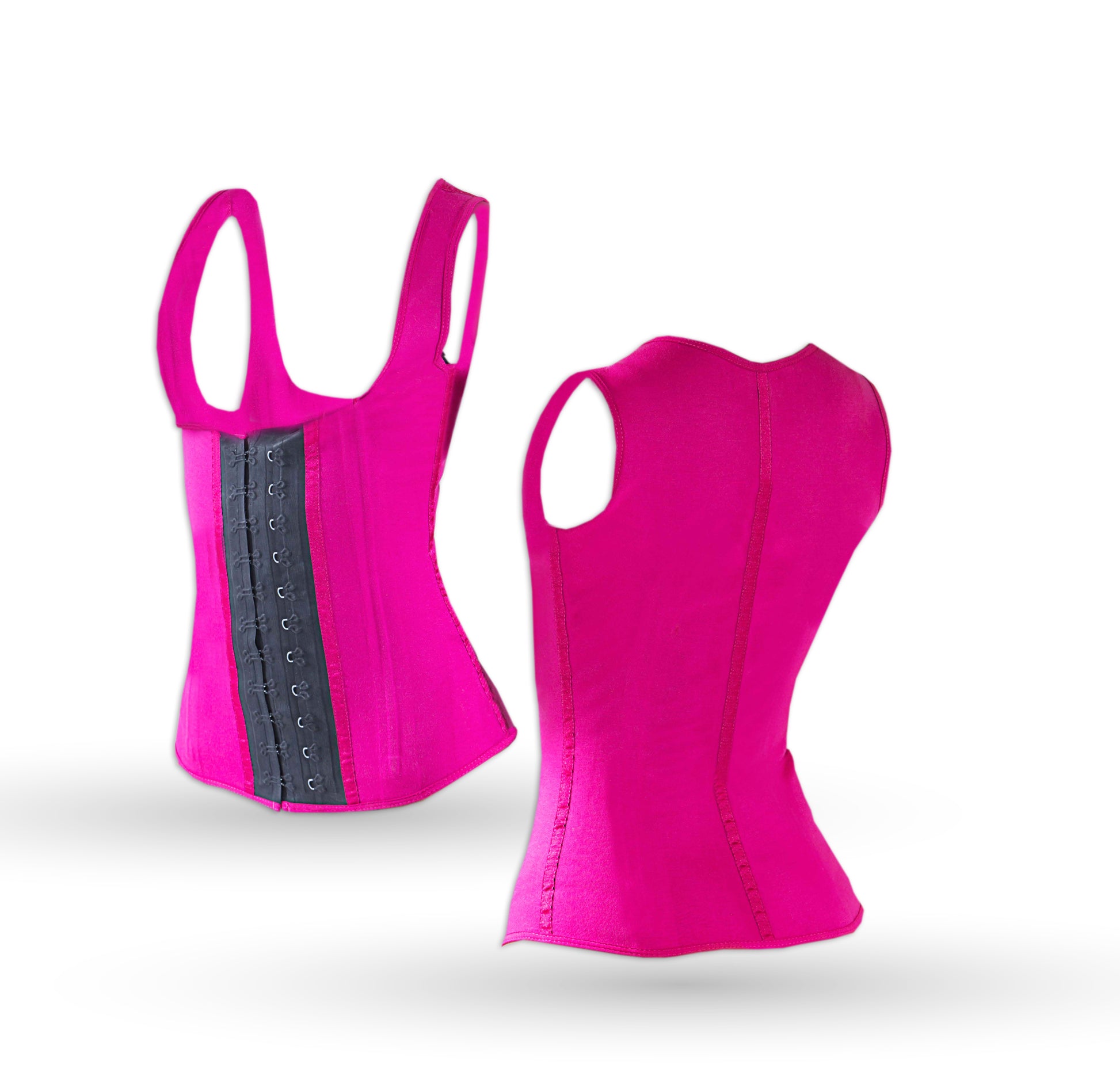 Fiorella Neo Latex Waist Cincher Vest Corset 3 Hooks Pink Faja –